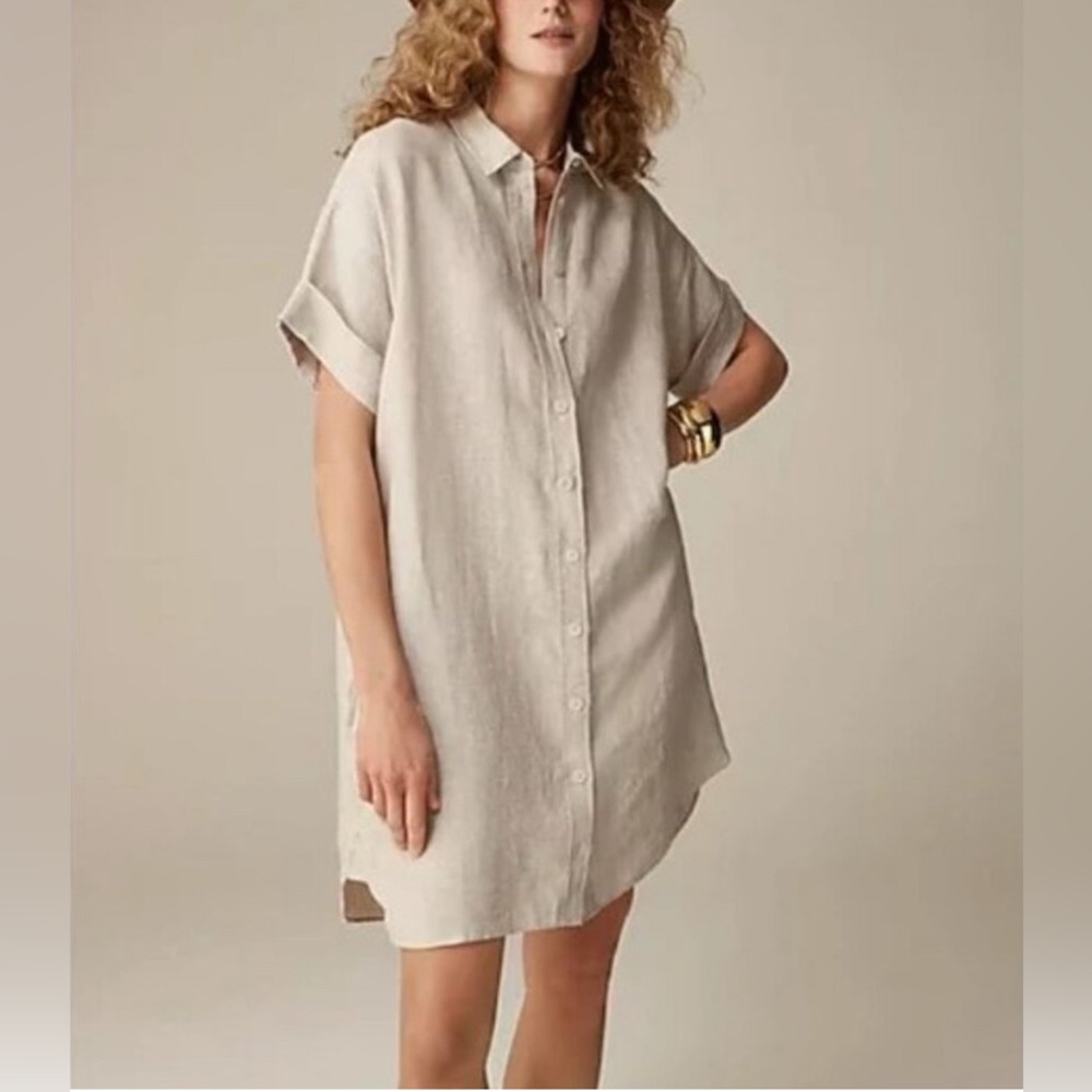 🆕 J. Crew Capitaine Shirtdress in Linen. Size XXL. New with tags. - Picture 2 of 9
